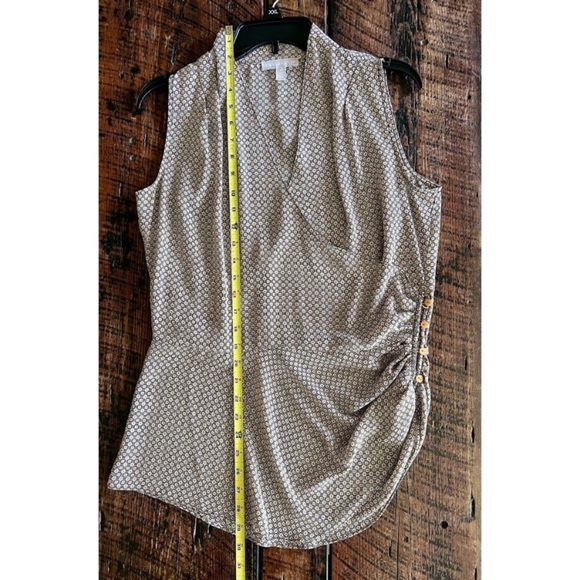 Sleeveless Asymmetrical Side Cinched Womens Top/Blouse by Chelsea28 Size Medium - Picture 8 of 13